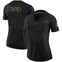 Women's Dominique Dafney Carolina Panthers No.46 Limited 2020 Salute To Service Jersey - Black
