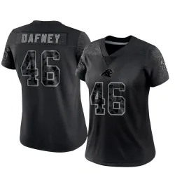 Women's Dominique Dafney Carolina Panthers No.46 Limited Reflective Jersey - Black