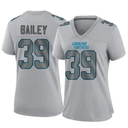 Women's Emani Bailey Carolina Panthers No.39 Game Atmosphere Fashion Jersey - Gray