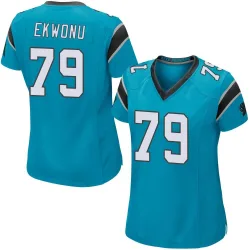 Women's Ikem Ekwonu Carolina Panthers No.79 Game Alternate Jersey - Blue