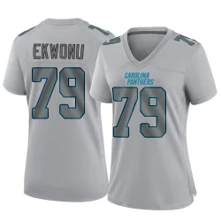 Women's Ikem Ekwonu Carolina Panthers No.79 Game Atmosphere Fashion Jersey - Gray