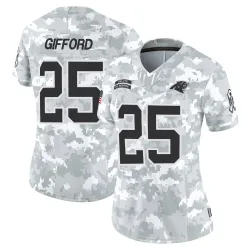 Women's Isaac Gifford Carolina Panthers No.25 Limited 2024 Salute to Service Jersey - Arctic Camo