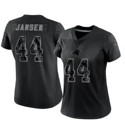 Women's JJ Jansen Carolina Panthers No.44 Limited Reflective Jersey - Black