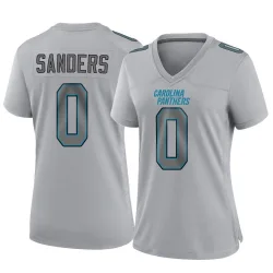 Women's Ja'Tavion Sanders Carolina Panthers No.0 Game Atmosphere Fashion Jersey - Gray
