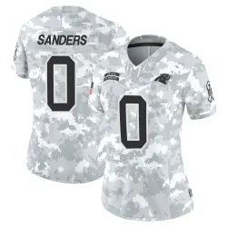 Women's Ja'Tavion Sanders Carolina Panthers No.0 Limited 2024 Salute to Service Jersey - Arctic Camo
