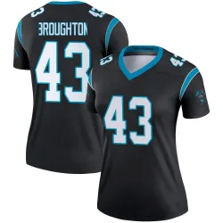Women's JaTravis Broughton Carolina Panthers No.43 Legend Jersey - Black