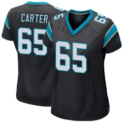 Women's Ja'Tyre Carter Carolina Panthers No.65 Game Team Color Jersey - Black