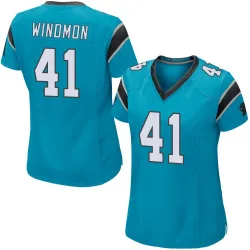 Women's Jacoby Windmon Carolina Panthers No.41 Game Alternate Jersey - Blue