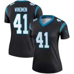 Women's Jacoby Windmon Carolina Panthers No.41 Legend Jersey - Black