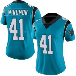 Women's Jacoby Windmon Carolina Panthers No.41 Limited Alternate Vapor Untouchable Jersey - Blue