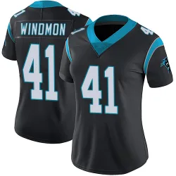 Women's Jacoby Windmon Carolina Panthers No.41 Limited Team Color Vapor Untouchable Jersey - Black