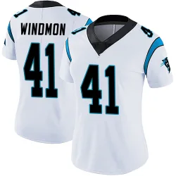 Women's Jacoby Windmon Carolina Panthers No.41 Limited Vapor Untouchable Jersey - White