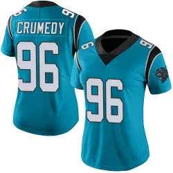 Women's Jaden Crumedy Carolina Panthers No.96 Limited Alternate Vapor Untouchable Jersey - Blue