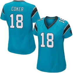 Women's Jalen Coker Carolina Panthers No.18 Game Alternate Jersey - Blue