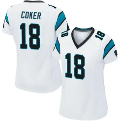 Women's Jalen Coker Carolina Panthers No.18 Game Jersey - White
