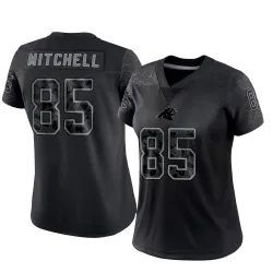 Women's James Mitchell Carolina Panthers No.85 Limited Reflective Jersey - Black