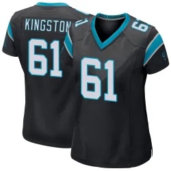 Women's Jarrett Kingston Carolina Panthers No.61 Game Team Color Jersey - Black