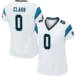 Women's Jerrod Clark Carolina Panthers No.0 Game Jersey - White