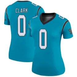 Women's Jerrod Clark Carolina Panthers No.0 Legend Color Rush Jersey - Blue