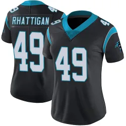Women's Jon Rhattigan Carolina Panthers No.49 Limited Team Color Vapor Untouchable Jersey - Black
