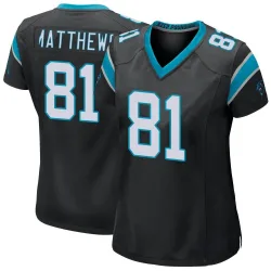 Women's Jordan Matthews Carolina Panthers No.81 Game Team Color Jersey - Black