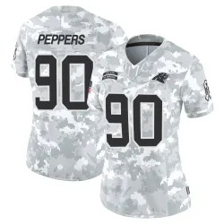 Women's Julius Peppers Carolina Panthers No.90 Limited 2024 Salute to Service Jersey - Arctic Camo