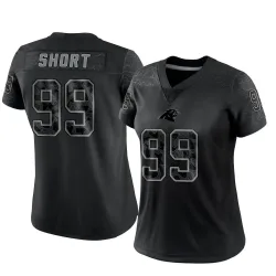 Women's Kawann Short Carolina Panthers No.99 Limited Reflective Jersey - Black