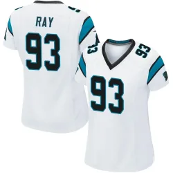 Women's LaBryan Ray Carolina Panthers No.93 Game Jersey - White