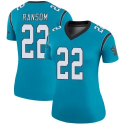 Women's Lathan Ransom Carolina Panthers No.22 Legend Color Rush Jersey - Blue