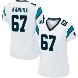 Women's Luke Kandra Carolina Panthers No.67 Game Jersey - White