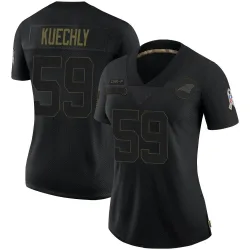 Women's Luke Kuechly Carolina Panthers No.59 Limited 2020 Salute To Service Jersey - Black