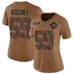 Women's Luke Kuechly Carolina Panthers No.59 Limited 2023 Salute To Service Jersey - Brown