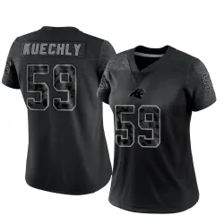 Women's Luke Kuechly Carolina Panthers No.59 Limited Reflective Jersey - Black