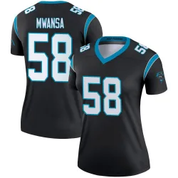 Women's Mapalo Mwansa Carolina Panthers No.58 Legend Jersey - Black