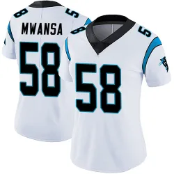 Women's Mapalo Mwansa Carolina Panthers No.58 Limited Vapor Untouchable Jersey - White
