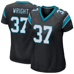 Women's Matthew Wright Carolina Panthers No.37 Game Team Color Jersey - Black