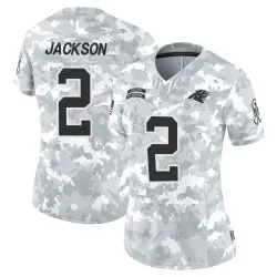 Women's Michael Jackson Carolina Panthers No.2 Limited 2024 Salute to Service Jersey - Arctic Camo