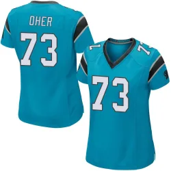 Women's Michael Oher Carolina Panthers No.73 Game Alternate Jersey - Blue