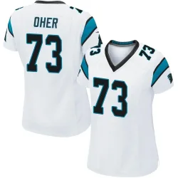 Women's Michael Oher Carolina Panthers No.73 Game Jersey - White