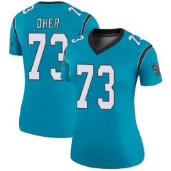 Women's Michael Oher Carolina Panthers No.73 Legend Color Rush Jersey - Blue