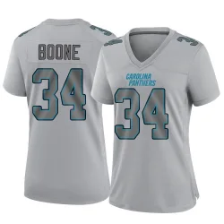 Women's Mike Boone Carolina Panthers No.34 Game Atmosphere Fashion Jersey - Gray