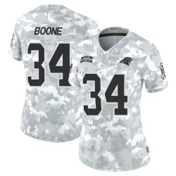Women's Mike Boone Carolina Panthers No.34 Limited 2024 Salute to Service Jersey - Arctic Camo