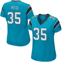 Women's Mike Reid Carolina Panthers No.35 Game Alternate Jersey - Blue