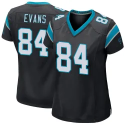 Women's Mitchell Evans Carolina Panthers No.84 Game Team Color Jersey - Black
