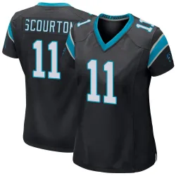 Women's Nic Scourton Carolina Panthers No.11 Game Team Color Jersey - Black