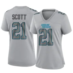 Women's Nick Scott Carolina Panthers No.21 Game Atmosphere Fashion Jersey - Gray