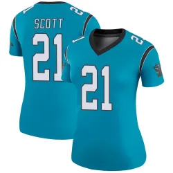 Women's Nick Scott Carolina Panthers No.21 Legend Color Rush Jersey - Blue