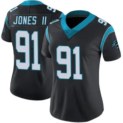 Women's Pat Jones II Carolina Panthers No.91 Limited Team Color Vapor Untouchable Jersey - Black