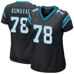 Women's Popo Aumavae Carolina Panthers No.78 Game Team Color Jersey - Black