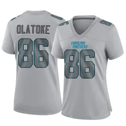 Women's Praise Olatoke Carolina Panthers No.86 Game Atmosphere Fashion Jersey - Gray